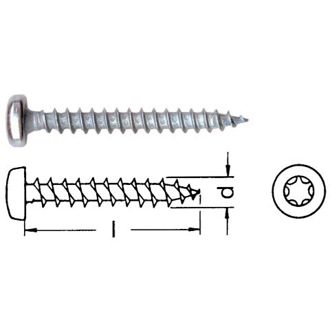 Spanplattenschraube Pan Head mit Torx verzinkt