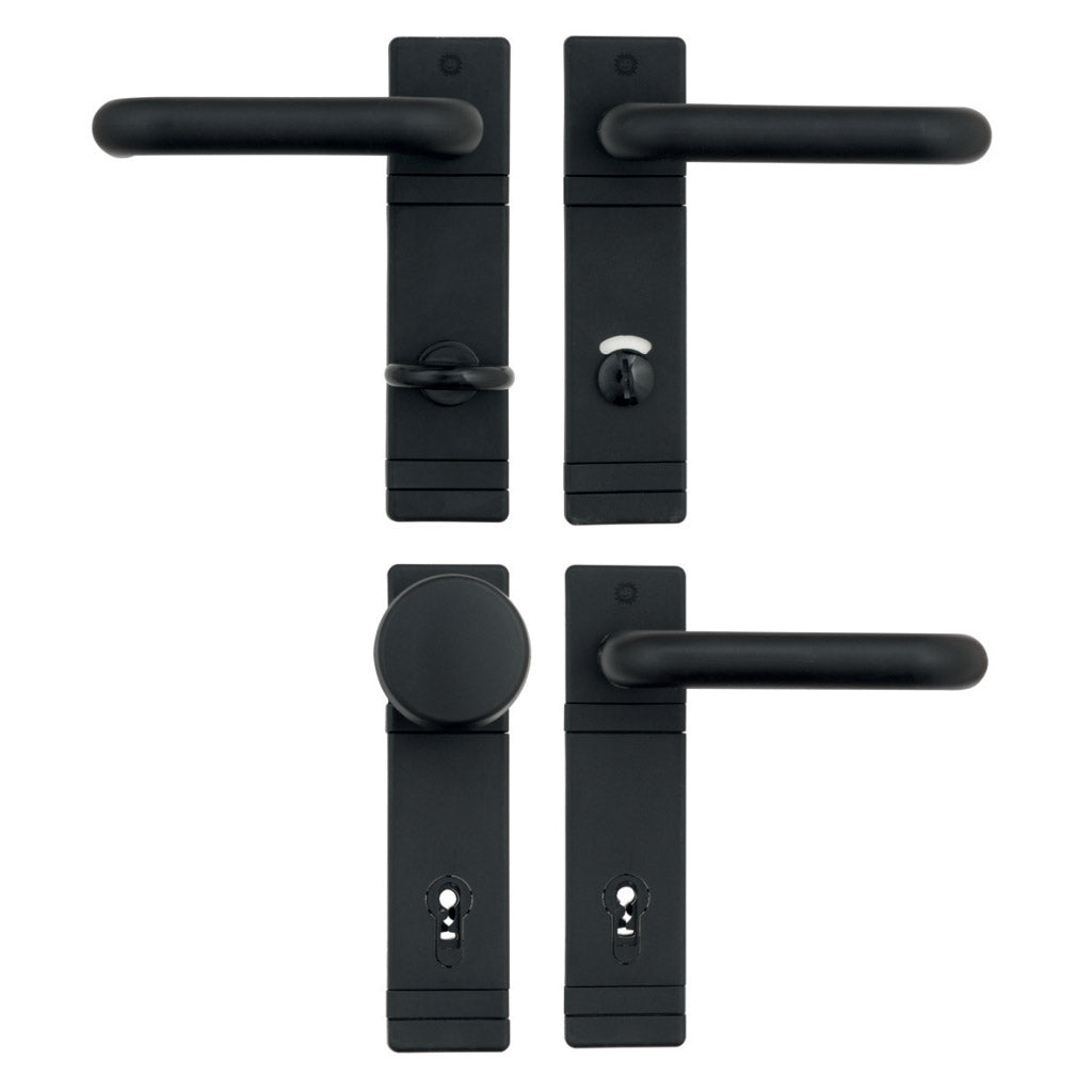 Kurzschildgarnitur Kunststoff schwarz PZ U-Form