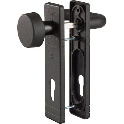 Kurzschildgarnitur Kunststoff schwarz PZ U-Form