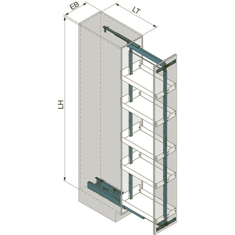 Fronthalter-Set für Hochschrank Standard