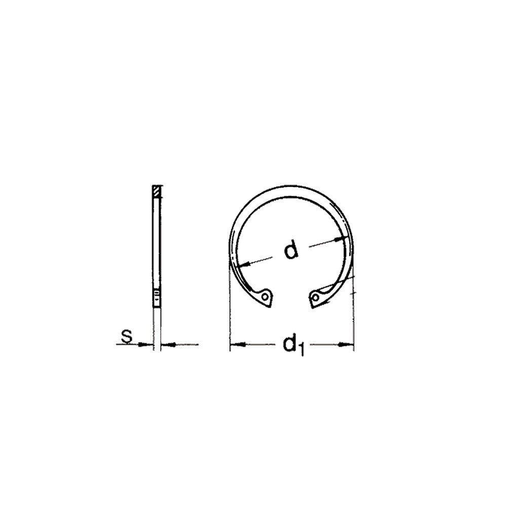 DIN472 Sicherungsring Federstahl für Bohrungen