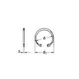 DIN472 Sicherungsring Federstahl für Bohrungen