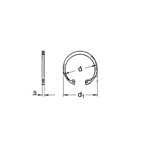 DIN472 Sicherungsring Federstahl für Bohrungen