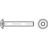ISO7380-2 Linsenschrauben mit Innensechskant und Flansch NIRO-A2 50
