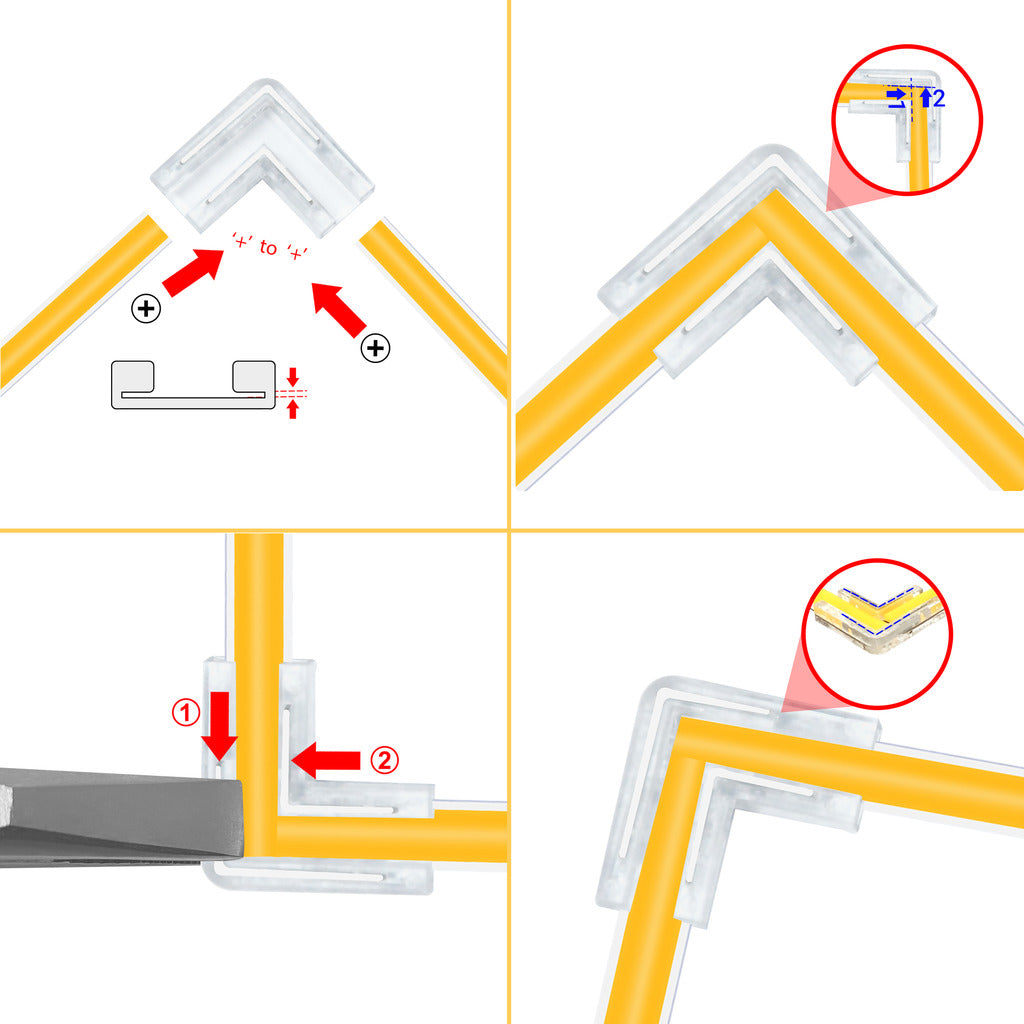 Eck-Verbindungsstecker für MONO LED Bänder.