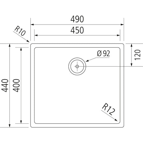 Unterbauspüle Kumu 450 U