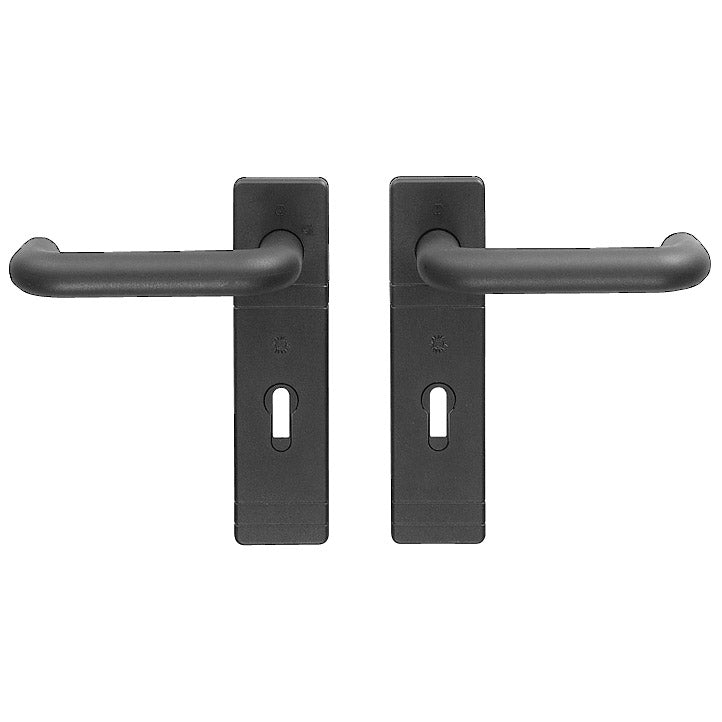 Kurzschildgarnitur Kunststoff schwarz PZ U-Form