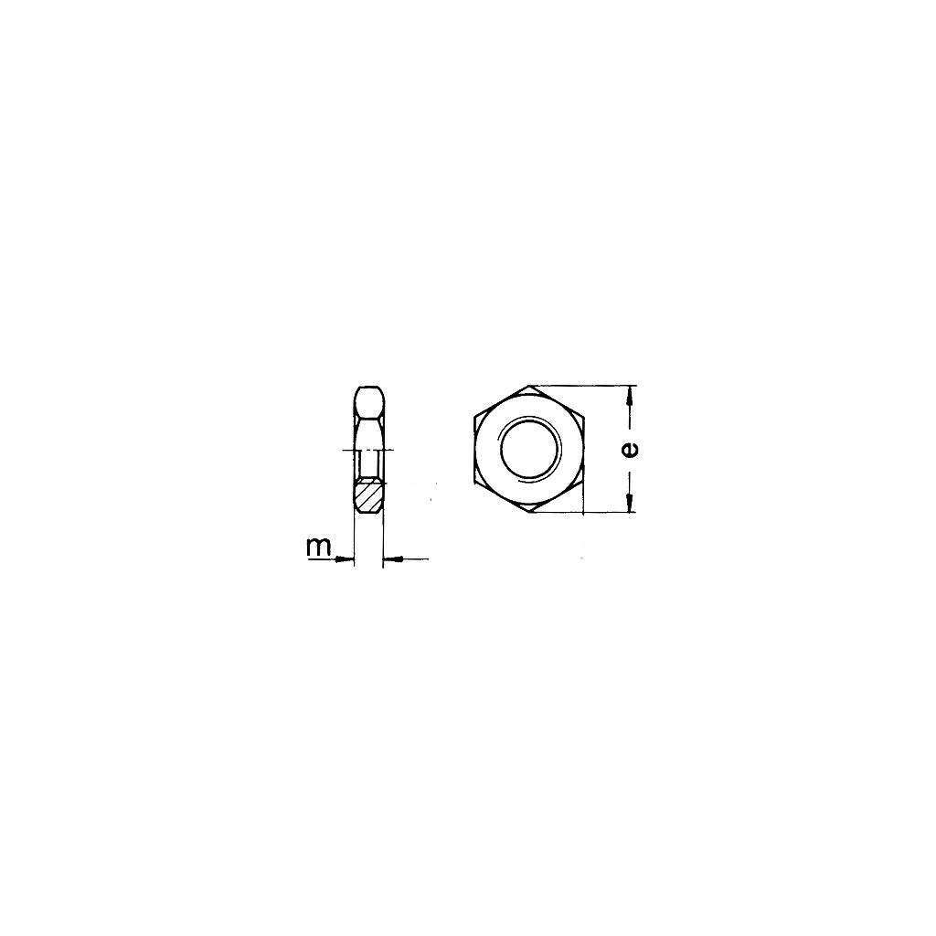 DIN936 Sechskantmutter niedrige Form 17H blank Feingewinde