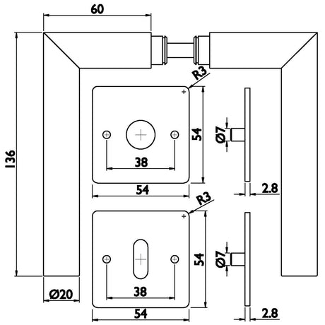 Drückergarnitur Modell Basic 02