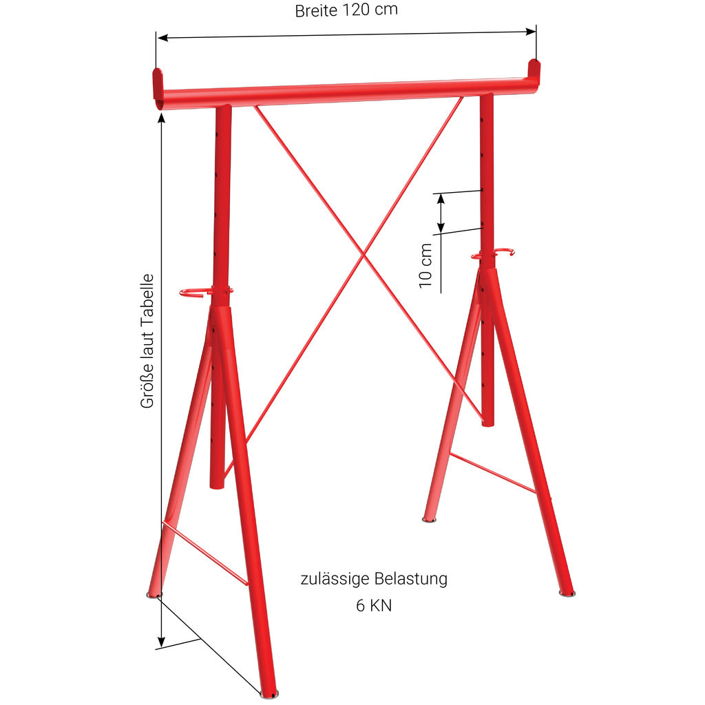 Gerüstbock rot