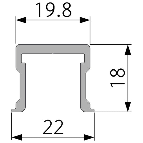 Führungsschiene Spaceship 80 W