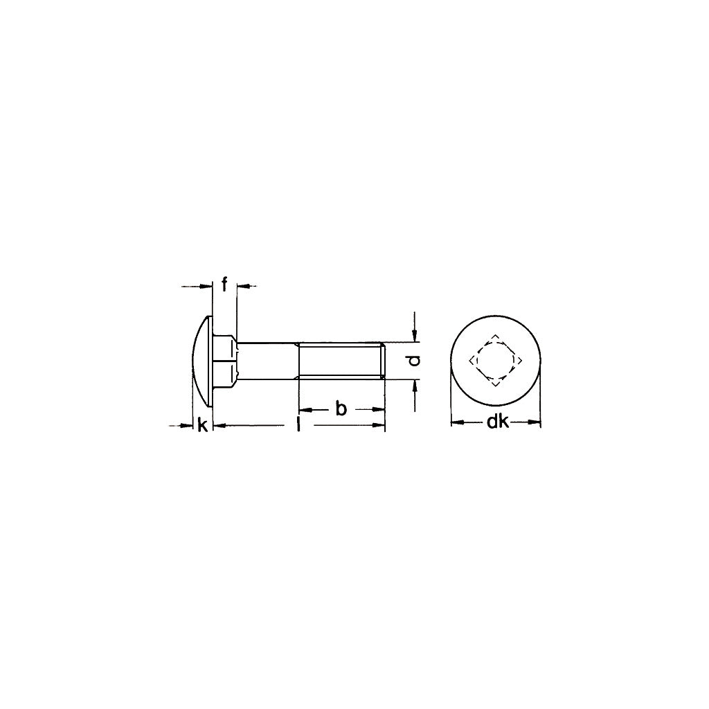 DIN603 Flachrundschrauben ohne Muttern NIRO-A4 70