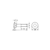 DIN603 Flachrundschrauben ohne Muttern NIRO-A4 70