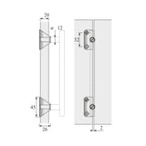 Adapter für Faltschiebetüren