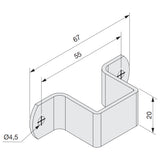 Frontstabilisationsbügel für Hochschrank Standard