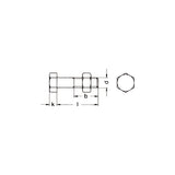 DIN601 Sechskantschrauben mit Muttern 4.6 verzinkt