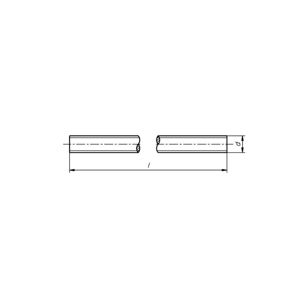 DIN 976, Gewindestangen 8.8, blank