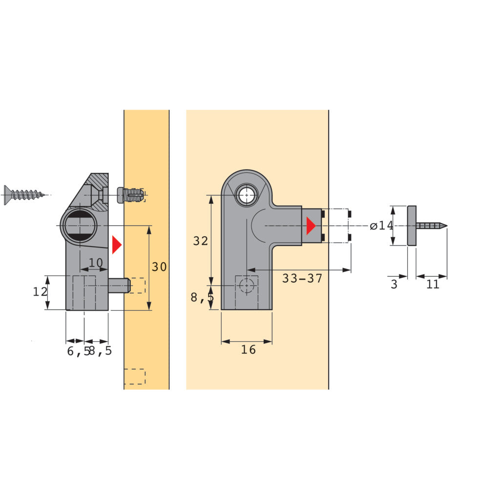 Bremsklappenhalter Klassik D