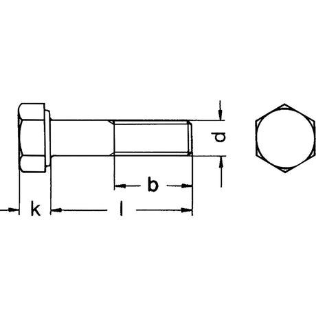 ISO4014/DIN931 Sechskantschrauben mit Schaft 8.8 blank