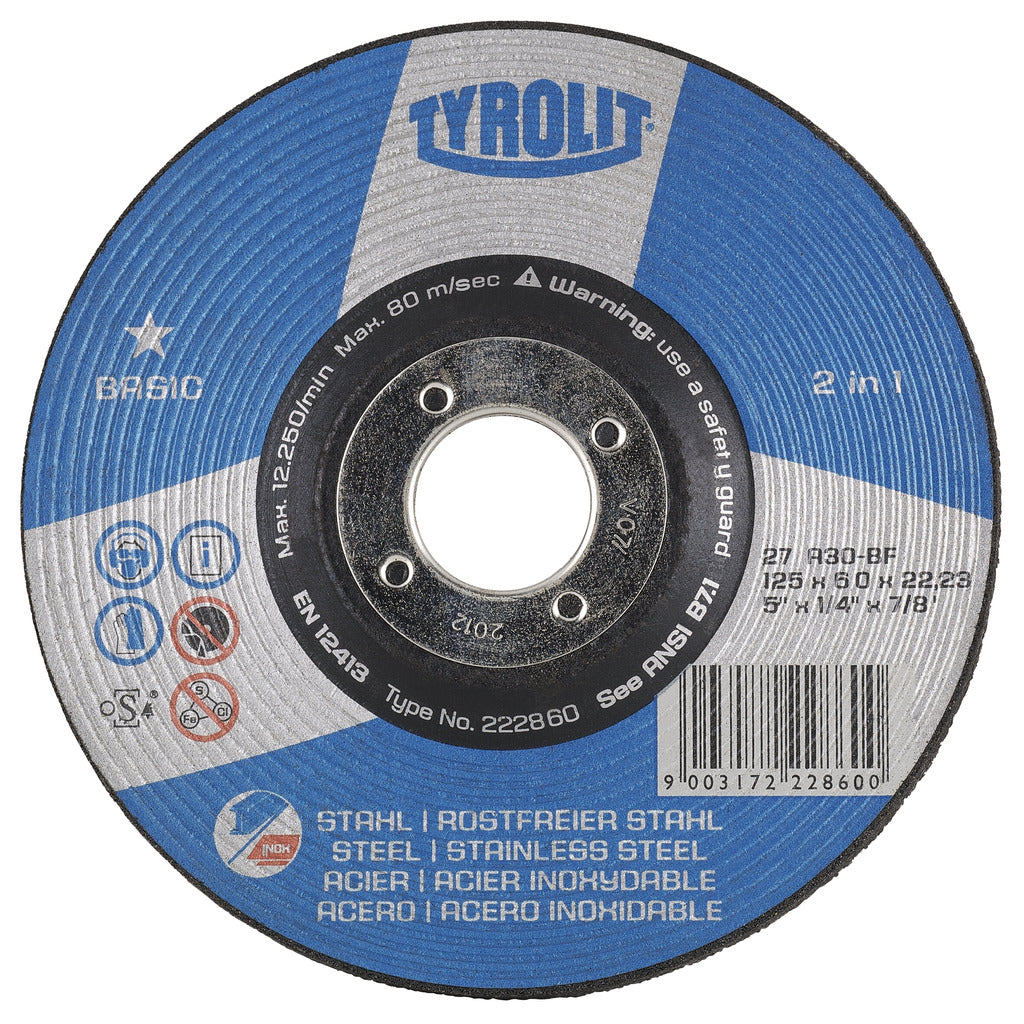 Schruppscheibe 2in1 Basic* für Stahl/Inox