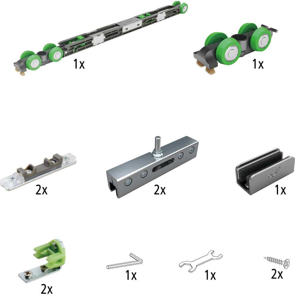 Schiebebeschlag Spaceship 80 G Wandmontage