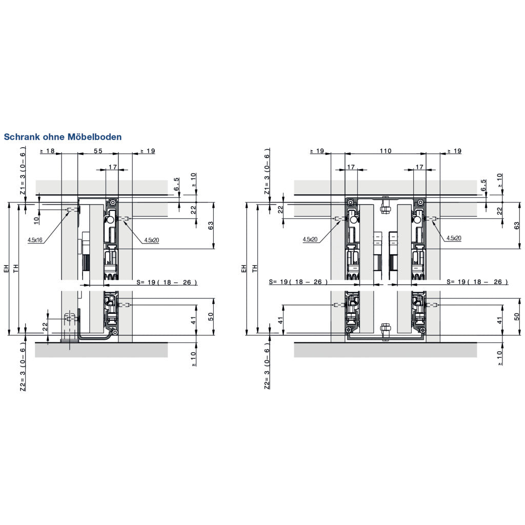 Grundgarnitur Concepta III 35 Push links