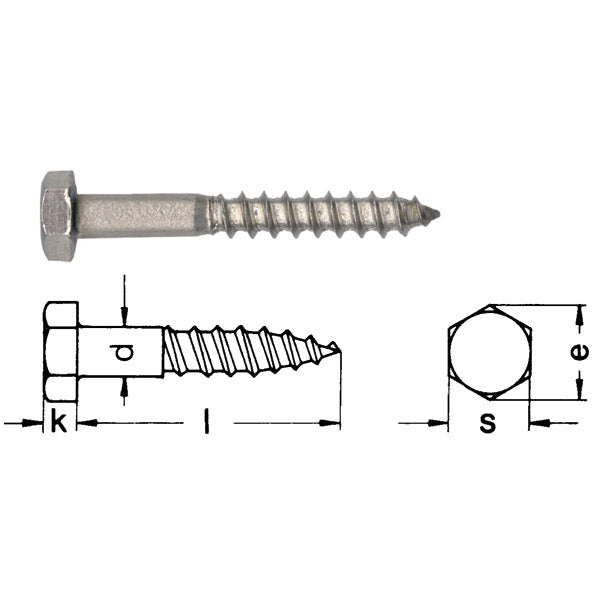 Gestellschraube Edelstahl A2
