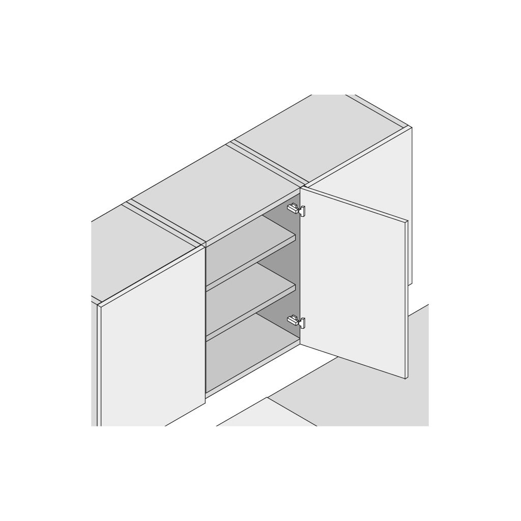 CLIP top Standardscharnier 110°, Innenanschlag