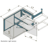 Einhängetablar-Set Liro Magic Corner Comfort