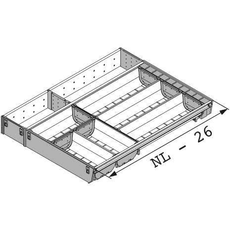 Orga-Line Besteckeinsatz und Facheinteilung