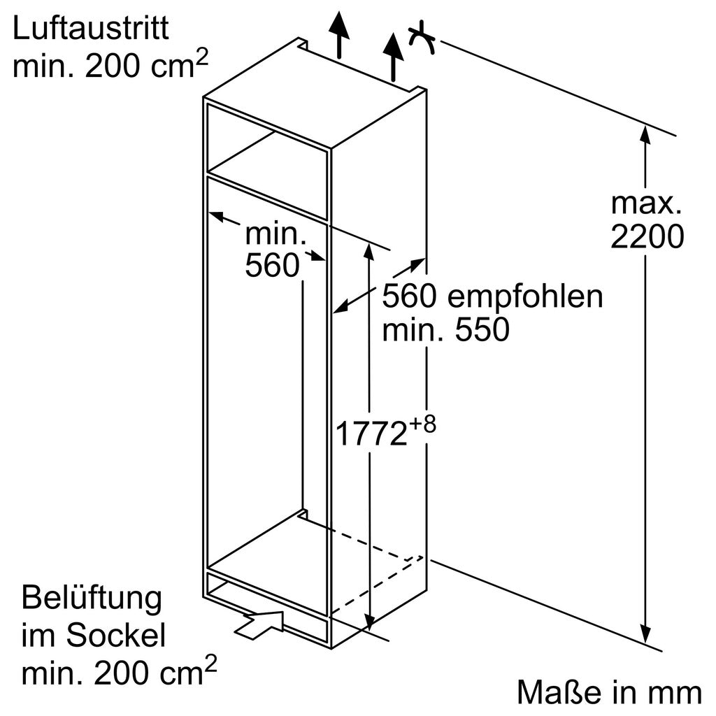 Einbau-Kühlschrank  ohne Gefrierfach KIR81VSF0