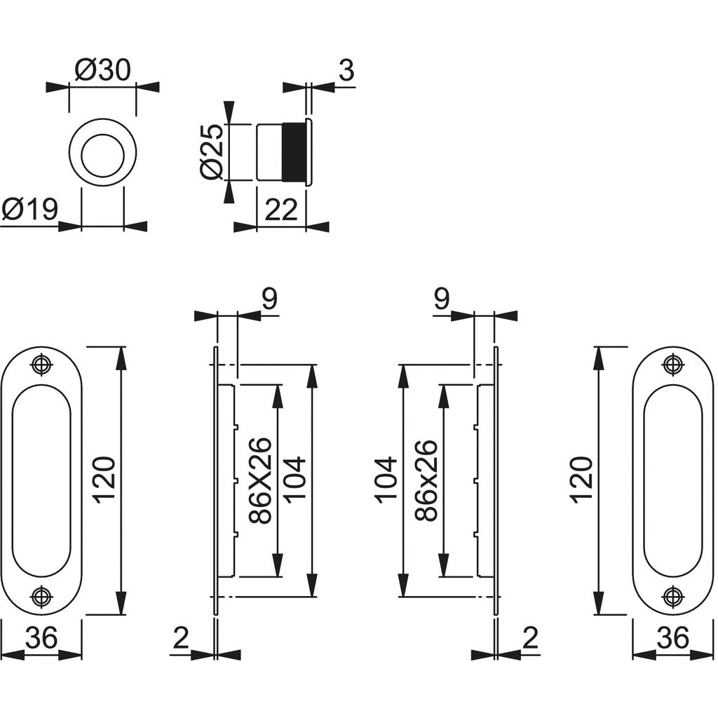 Schiebetürmuschel-Set 4930