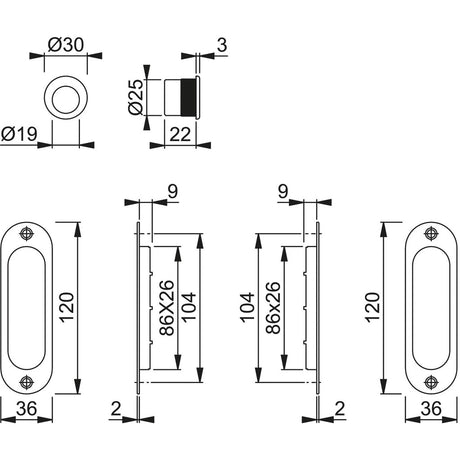 Schiebetürmuschel-Set 4930