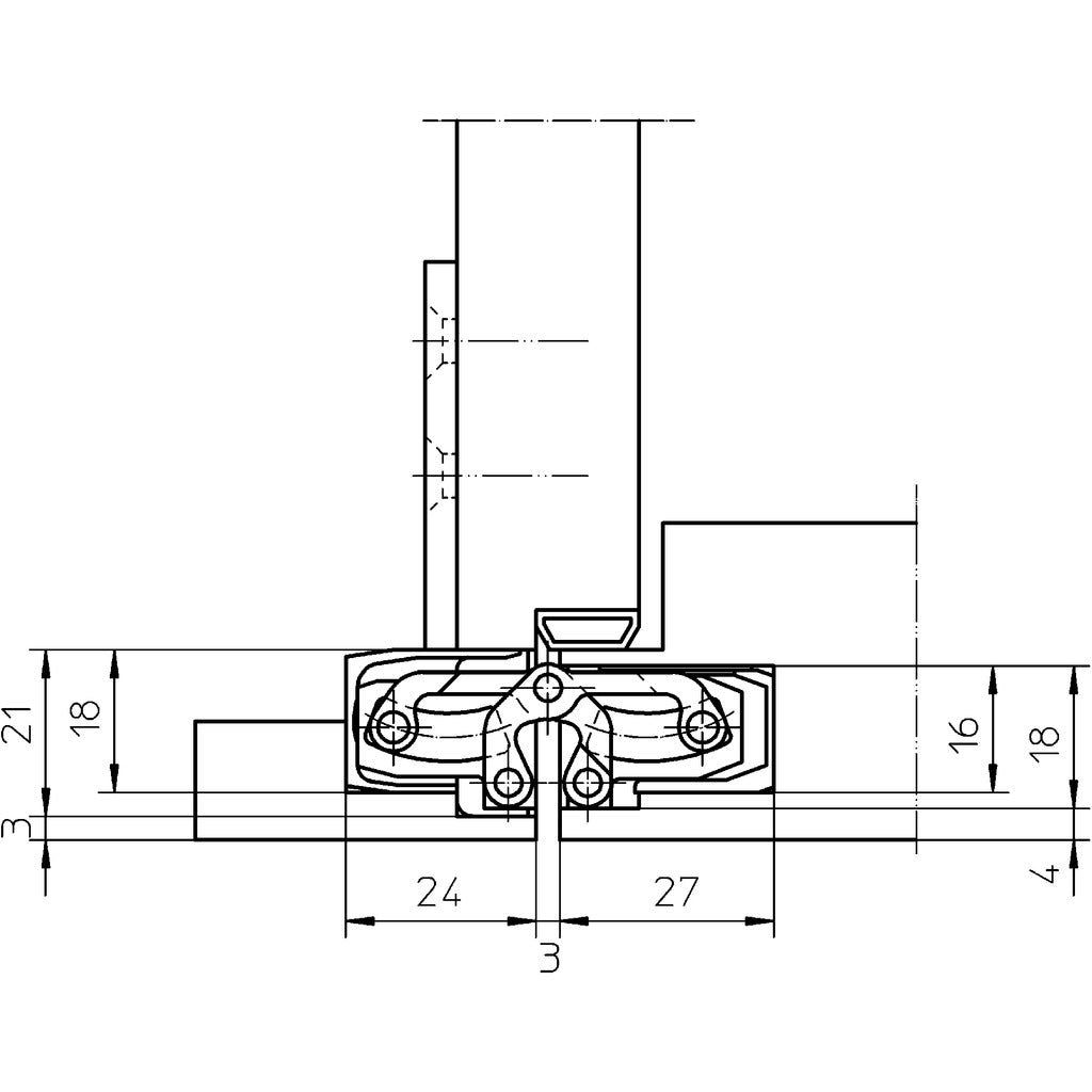 Befestigungsplatte TECTUS TE 240 3D FZ