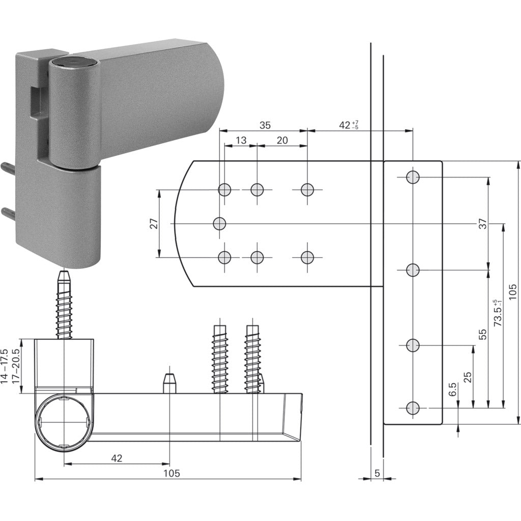 Aufschraubband PS 27 / Voreinstellung 42 mm