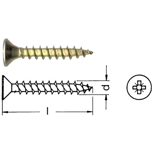 Spanplattenschraube Senkkopf Pozidrive