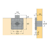 Zylinder-Kastenschloss Lade Prestige 2000