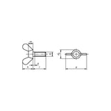 Flügelschraube Temperguß verzinkt / DIN 316