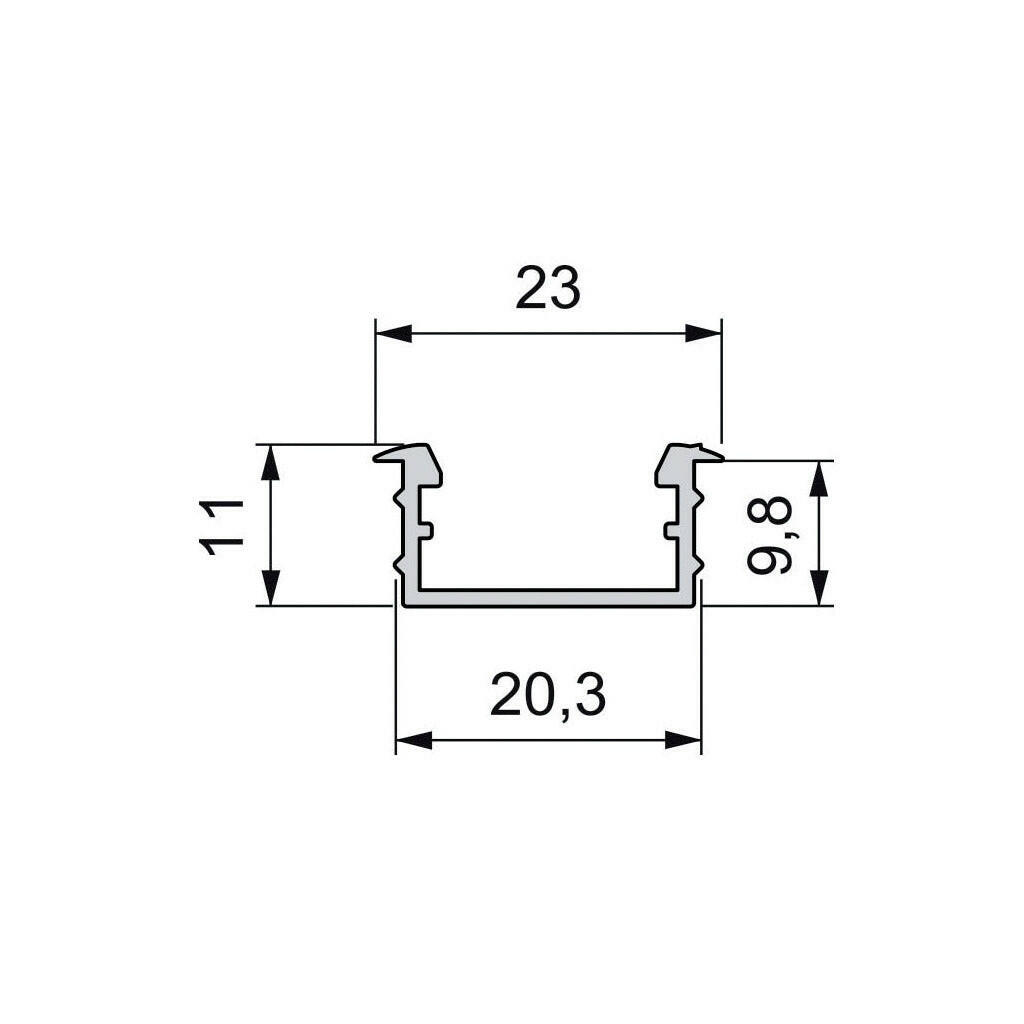 LED Profil für Einbau.