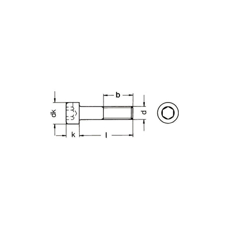 ISO4762/DIN912 Zylinderschrauben mit Innensechskant 10.9 blank