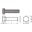 ISO8676(DIN961) Sechskantschrauben ohne Schaft Feingew.8.8 verz..