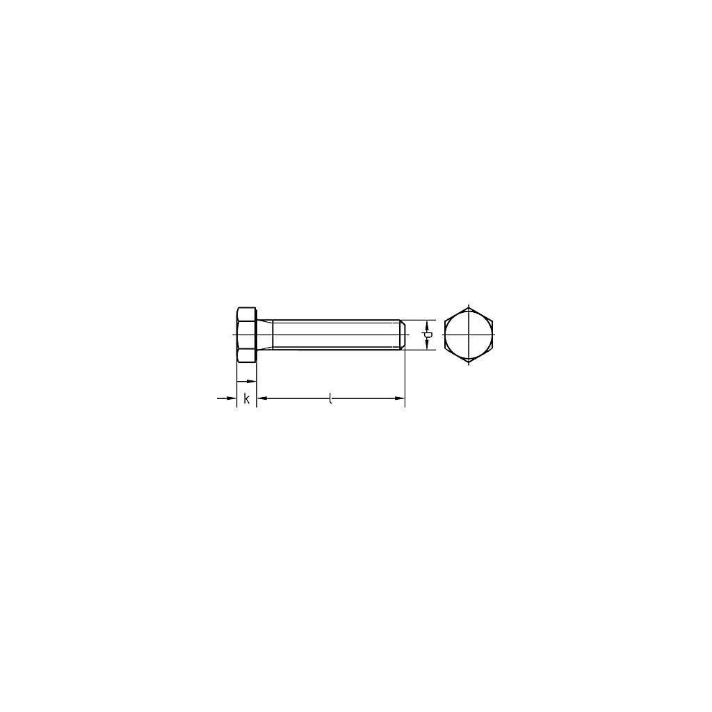 ISO4017/DIN933 Sechskantschrauben ohne Schaft 8.8  - .