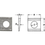 Keilscheibe vierkant für U-Träger verzinkt.