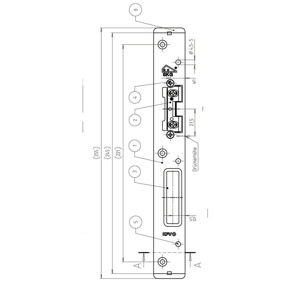 Schließblech USB 25-915