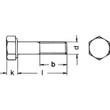 ISO4014/DIN931 Sechskantschrauben mit Schaft NIRO-A2 70