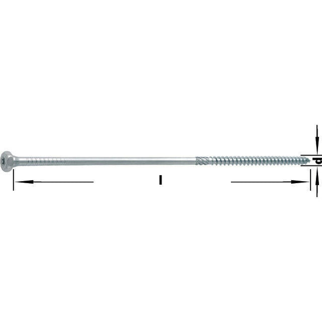 Rapid DUAL Holzbauschrauben - Kombikopf (6-Kant/TX-Antrieb, blau verzinkt).