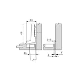 CLIP top Scharnier 94°, Minischarnier