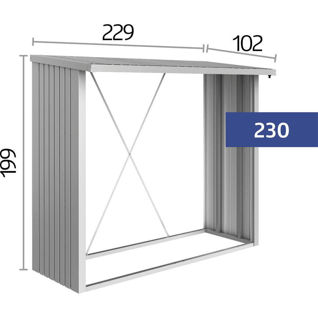 biohort WoodStock® 230 / Kaminholzregal und Geräteschrank.