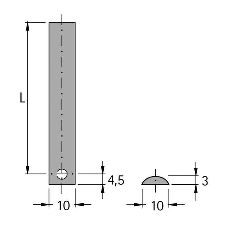 Schubstange 10 x 3 mm