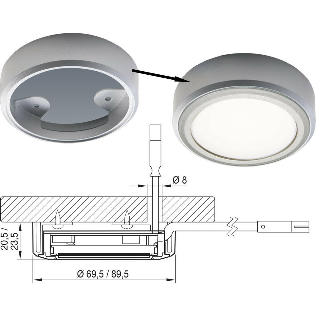 Aufbauring für LED-Einbauleuchte LD 8001